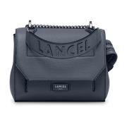 Blåt læder crossbody taske Ninon