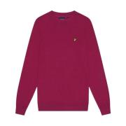 Merino Crew Neck Jumper Burgundy