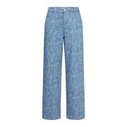 Denim Rose Wide Leg Jeans