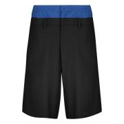 Kontrast Elastisk Talje Bermuda Shorts