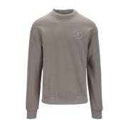 Broderet Bomuld Crewneck Sweatshirt