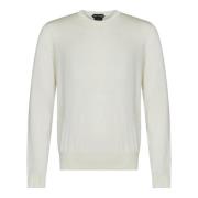 Hvid Crewneck Sweater Herremode