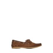 Brun Ruskind Loafer Sko