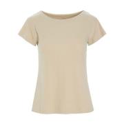 Rib Strik T-shirt Elfenben