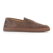 Lysbrune Slip-On Ruskindssandaler