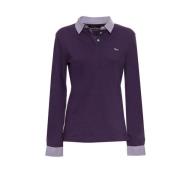 Langærmet poloshirt rugby stil