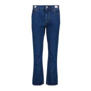 Vintage Blå Denim Straight Cut Jeans