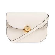 Beige Foldover Clip Taske