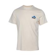 Blomstret Bomuld T-shirt Creme