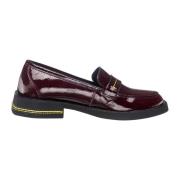 Burgundiske Patentlæder Loafers - Elegant og Stilfuld med en Behagelig Pasform