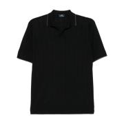 Silke Polo Shirt Sort Stilfuld