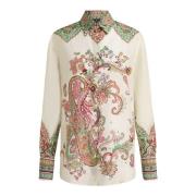 Blomstret Paisley Ivory Skjorte