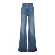 Blå Flare Denim Jeans