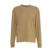 Brun Crew Neck Sweater Strikvarer