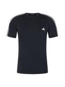 ADIDAS PERFORMANCE Funktionsskjorte 'Techfit 3-Stripes '  sort / hvid