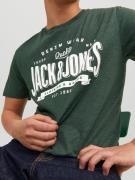 JACK & JONES Bluser & t-shirts  grøn-meleret / hvid