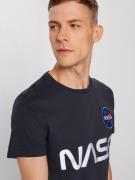 ALPHA INDUSTRIES Bluser & t-shirts 'NASA Reflective'  mørkeblå / grå