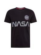 ALPHA INDUSTRIES Bluser & t-shirts 'NASA Reflective'  sort / sølv
