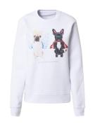 EINSTEIN & NEWTON Sweatshirt 'Good Dogs Klara Geist'  blandingsfarvet / hvid