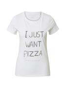 EINSTEIN & NEWTON Shirts 'Want Pizza'  antracit / hvid