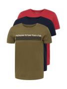 TOM TAILOR DENIM Bluser & t-shirts  navy / khaki / rød / hvid