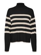 VERO MODA Pullover 'Happiness'  lysebeige / sort