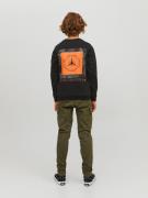 Jack & Jones Junior Sweatshirt 'Cofilo'  grå / orange / sort / hvid