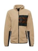 Iriedaily Fleecejakke 'Wonderer Track'  beige / cognac / mørkebrun / khaki / sort