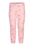 happy girls Leggings  lilla / pink / lyserød / hvid