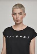 Merchcode Shirts 'Friends'  sort / hvid