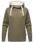 MARIKOO Sweatshirt 'Airii'  oliven / brandrød / naturhvid