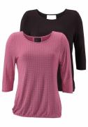 LASCANA Shirts  mørk pink / sort