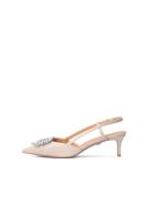 Kazar Pumps  lysebeige / sølv