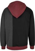 Urban Classics Sweatshirt  mørkegrå / vinrød / sort
