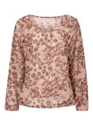 Linea Tesini by heine Bluse  beige / brun / pink