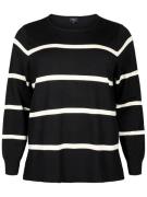 Zizzi Pullover 'Cacarrie'  sort / hvid