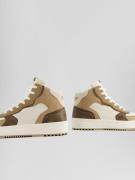 Bershka Sneaker high  beige / brun / lysebrun / hvid