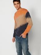 KOROSHI Pullover  beige / antracit / orange