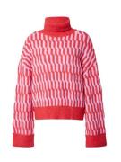 florence by mills exclusive for ABOUT YOU Pullover 'Water colour'  pastelpink / rød