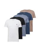 Abercrombie & Fitch Bluser & t-shirts  dueblå / mørkeblå / lysebrun / sort / hvid