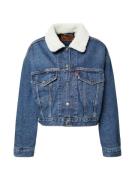 LEVI'S ® Overgangsjakke 'Cropped Loose Sherpa'  blå / hvid