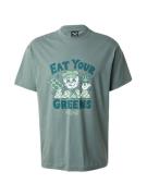 Iriedaily Bluser & t-shirts 'Eat Greens'  smaragd / jade / lysegrøn / hvid