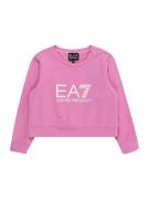 EA7 Emporio Armani Sweatshirt  lys pink / hvid