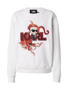 Karl Lagerfeld Sweatshirt 'lny'  creme / rød / sort / hvid