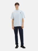 TOM TAILOR DENIM Bluser & t-shirts  lyseblå / sort / hvid