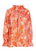 Dea Kudibal Bluse 'Cassisadea'  orange / hvid