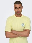 Only & Sons Bluser & t-shirts 'MARLOWE'  mørkeblå / pastelgul / sort / hvid