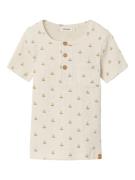 NAME IT Shirts  beige / grøn