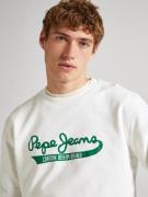 Pepe Jeans Sweatshirt 'ROI'  grøn / hvid