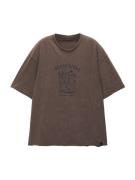 Pull&Bear Bluser & t-shirts  mørkebrun / sort